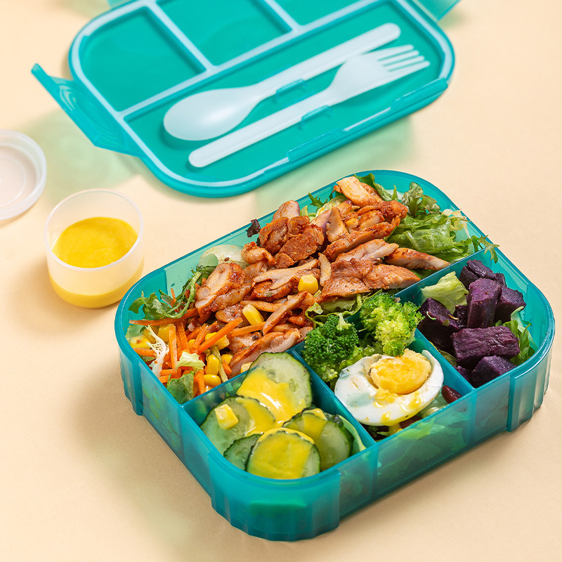 Premium Transparent Crystal Plastic Lunch Box for Meal Prep