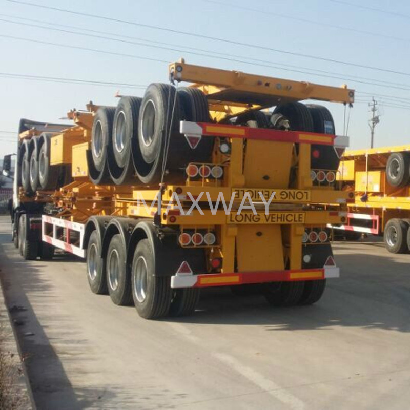 Manufacterur High Quality 40 FT 2-3 Axle Skeletal Semi Traler/ Skeleton Semi Trailer/ Wharf Semi Trailer for Sale