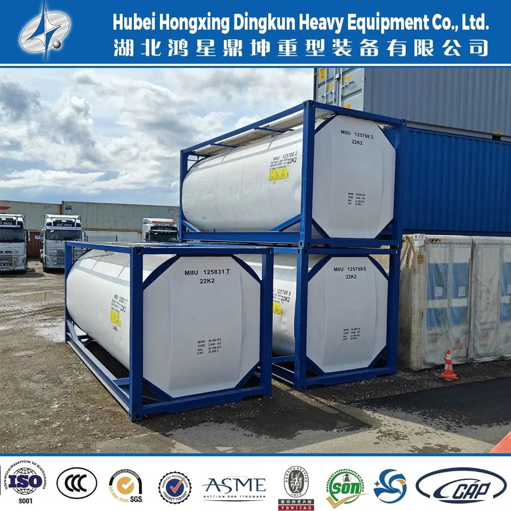 ASME ISO T50 20FT LPG ISO Tank Container Un1075 for Sea Road Rail Multi-Modal Transport