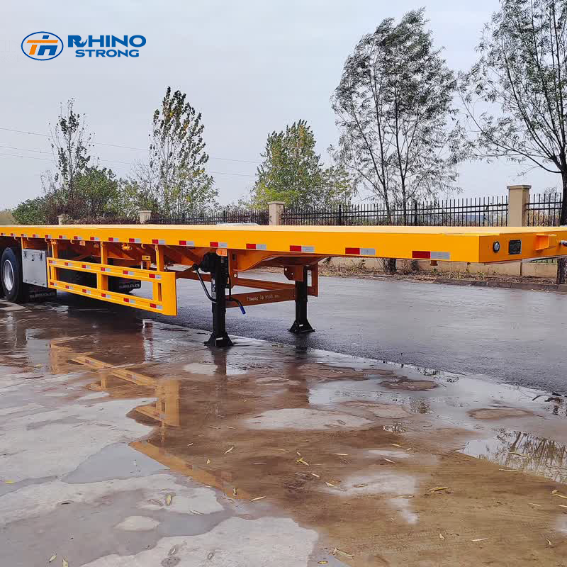 Best Seller 3/ 4 Axles 40FT 45FT Container Flat Bed Deck Flatbed Semi Trailer Container Flatbed Truck Trailer for Sale