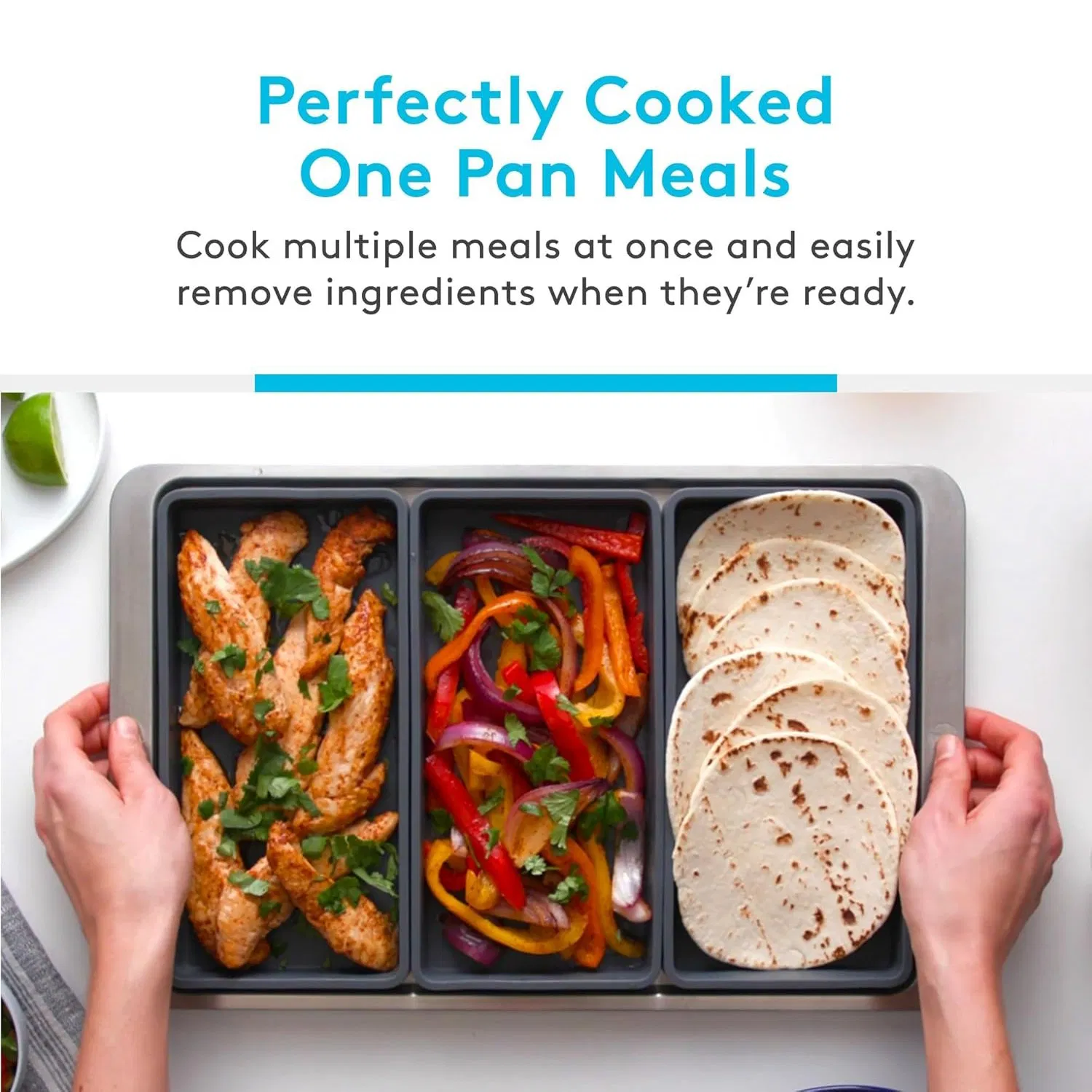 Original Silicone Sheet Pan Dividers for Cooking &amp; Meal Prep-Non Stick Silicone Tray Baking Set, Oven Safe &amp; Freezer-Friendly - 4 Cheat Sheets Baking Trays