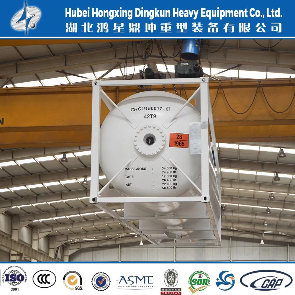 ASME ISO T50 20FT LPG ISO Tank Container Un1075 for Sea Road Rail Multi-Modal Transport