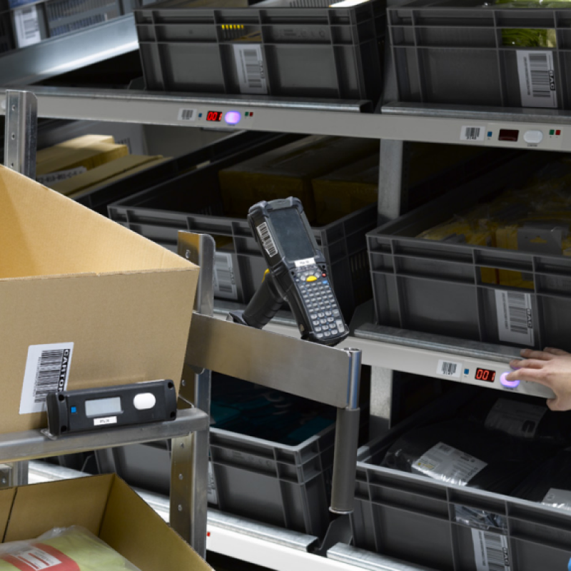 High-Performance Wms Batch Picking Ptl Pick to Light Sorting System