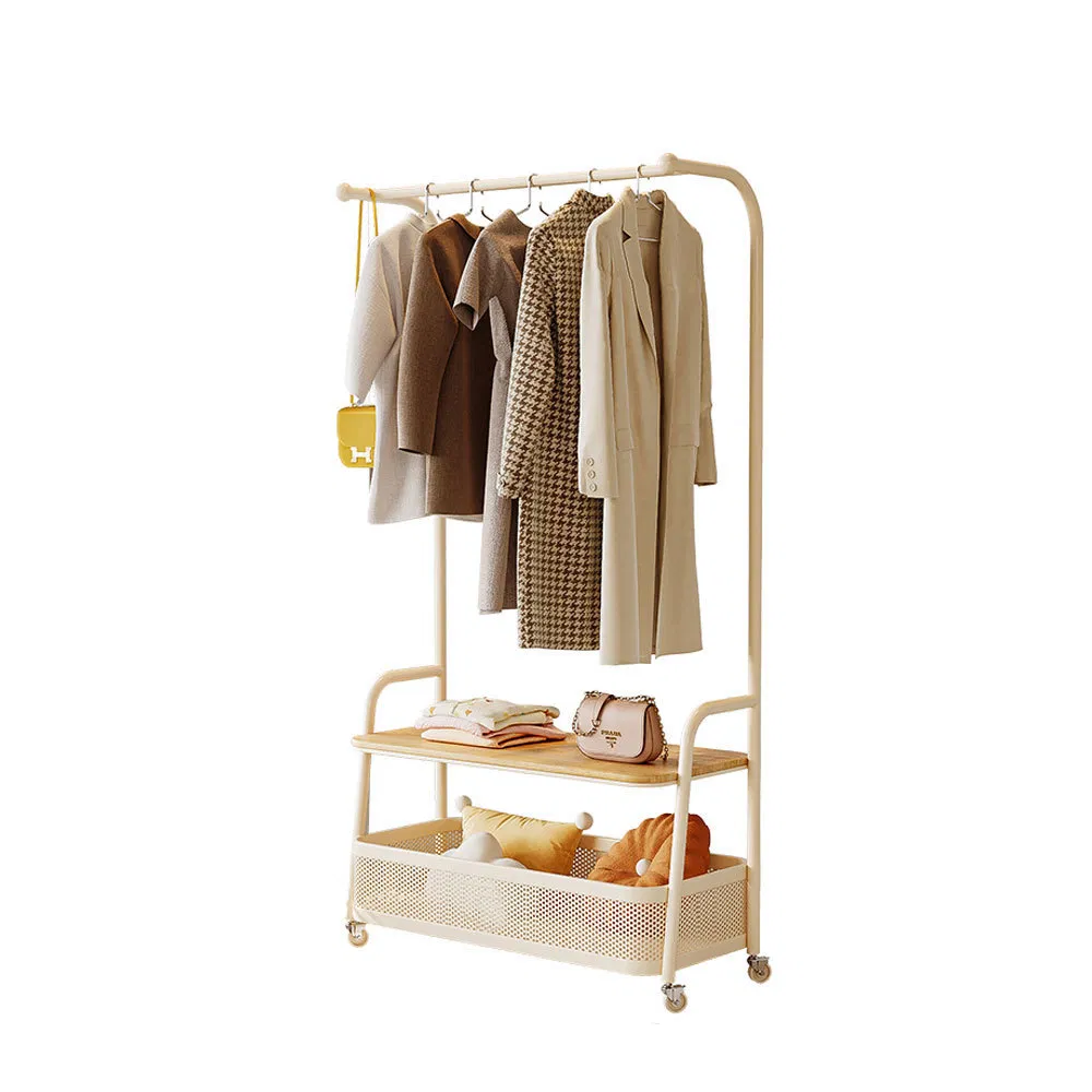 Clothing Store Display Rack Clothes Drying Rack Mobile Storage