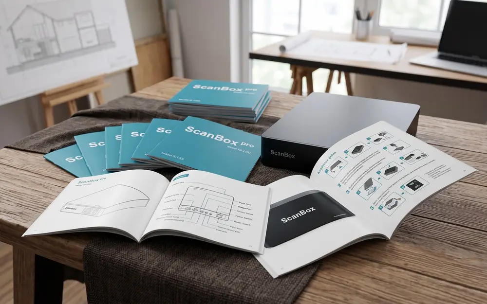 Custom multi-page manual and booklets printing details
