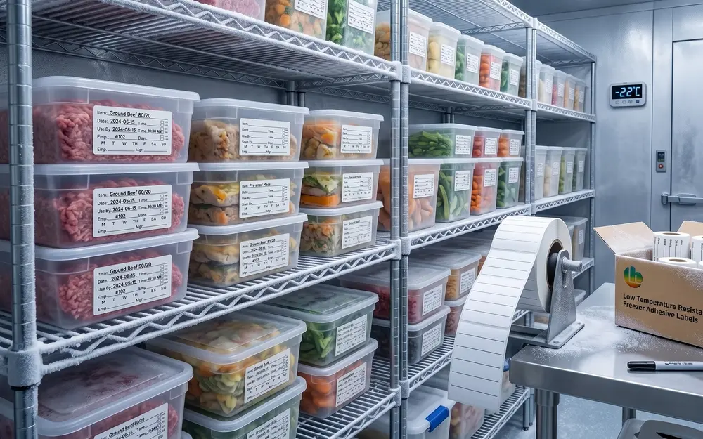 Freezer Adhesive Labels Showcase