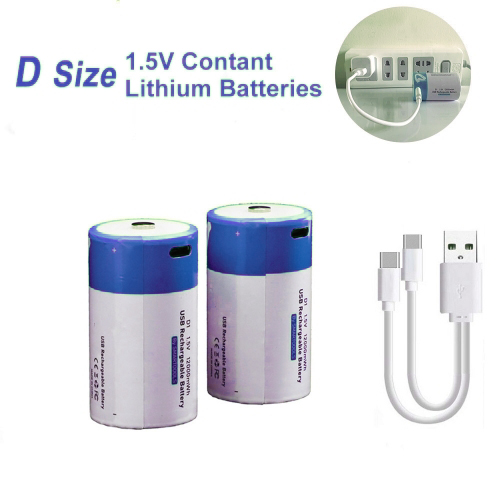 China No.1 Rechargeable D Cell batteries 1.5V 12000mWh with Type C Cable Factory, Factories
