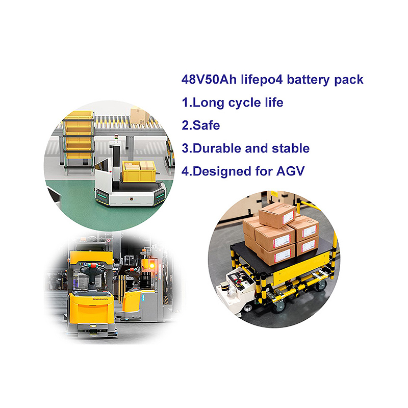 CE Certification Long cycle life best safety 48V 50Ah LiFePO<sub>4</sub> battery pack for AGV Supplier, Factory