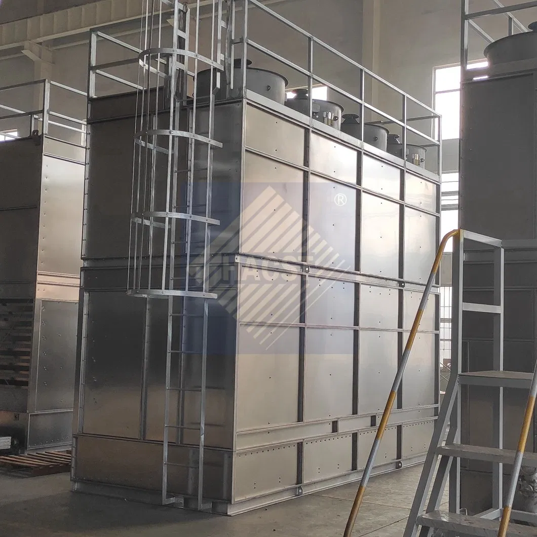 Closed Loop Cross Flow 60cbm Stainless Steel Coil Evaporative Water Cooling Tower System