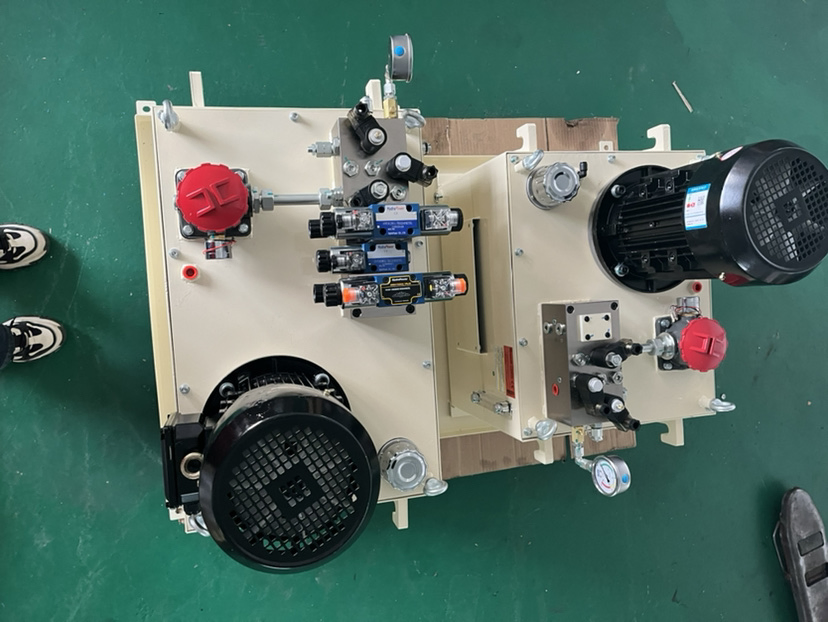 Ultra-Quiet 3W-50L-4 Hydraulic Pump Station 50-Liter Storage Solution with Three-Valve Capability Graphic Design