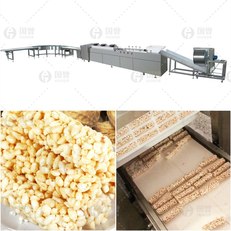 New Products Hot Selling Low Price Popped Rice Forming Facility for Sale/ Customizable Cereal Bar Production Equipment