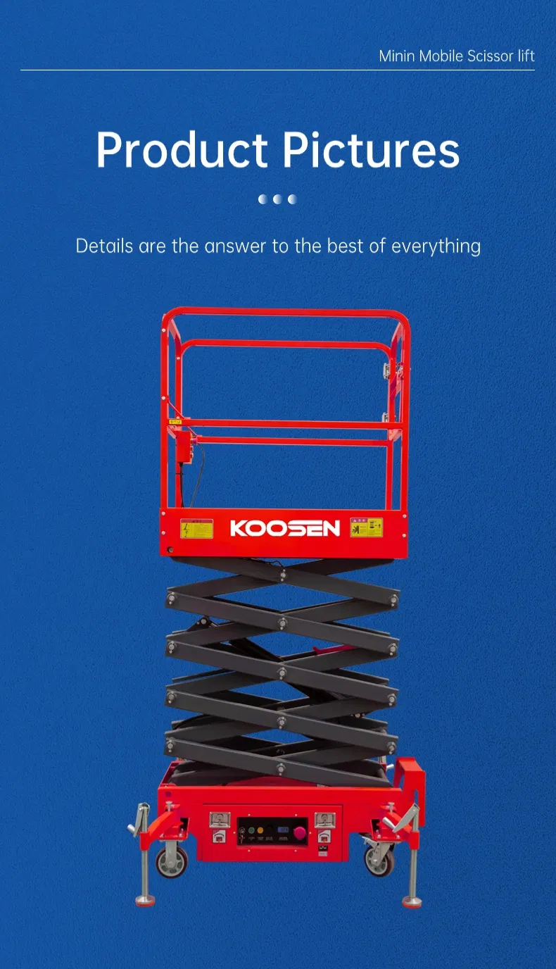 Warehouse Maintenance Mobile Hydraulic Scissor Lift Platform