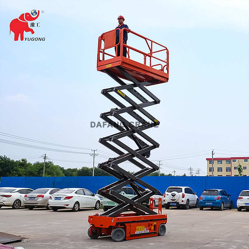 Precise Lifting Sturdy Aluminum Alloy 200 300 400 500 Kg Logistics Warehouse High-Altitude Handling Self-Propelled Scissor Lift Platform