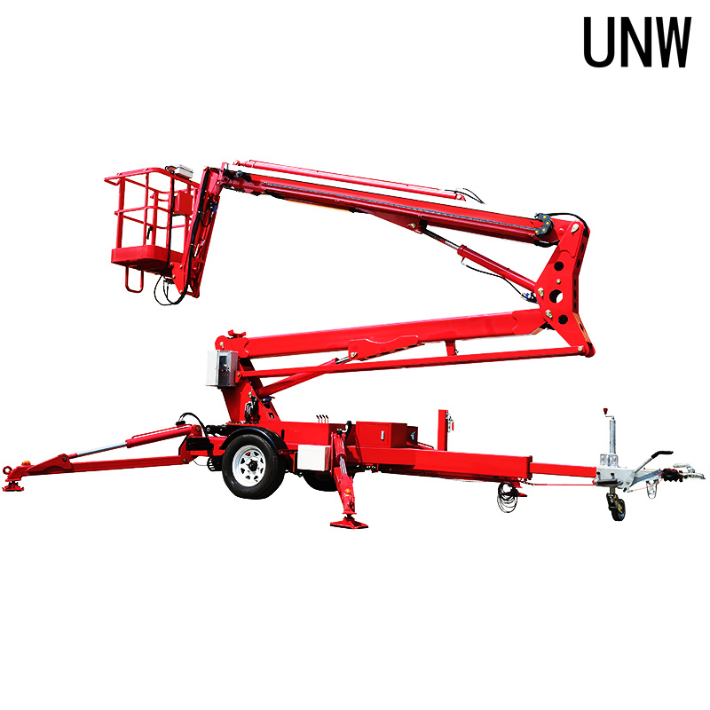 Hot Sale 16m Manlift New Trailer Mounted Articulated Cherry Picker Aerial Work Platform Farm