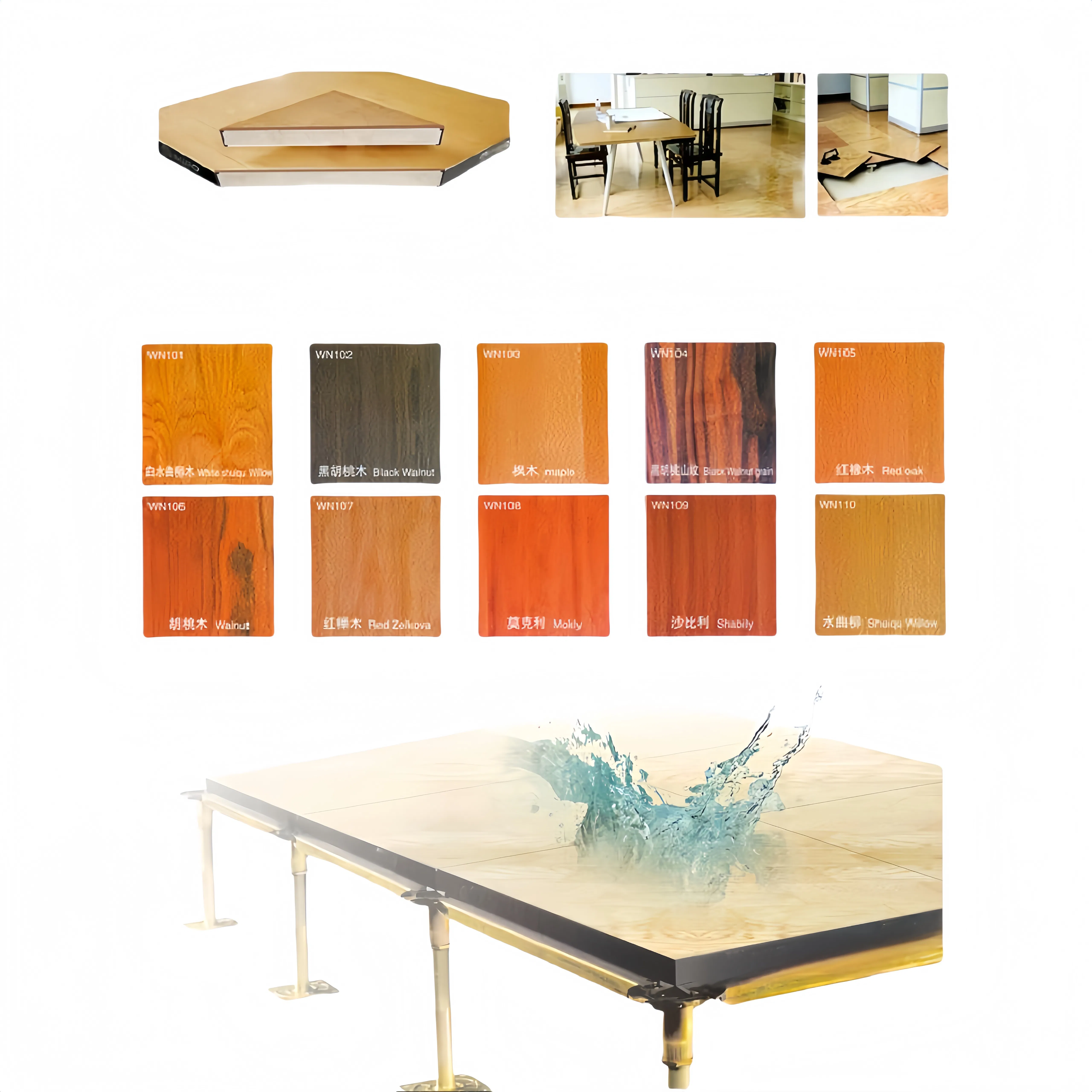 Lingding HDF Raised Floor System Ideal for High-Density Office Spaces