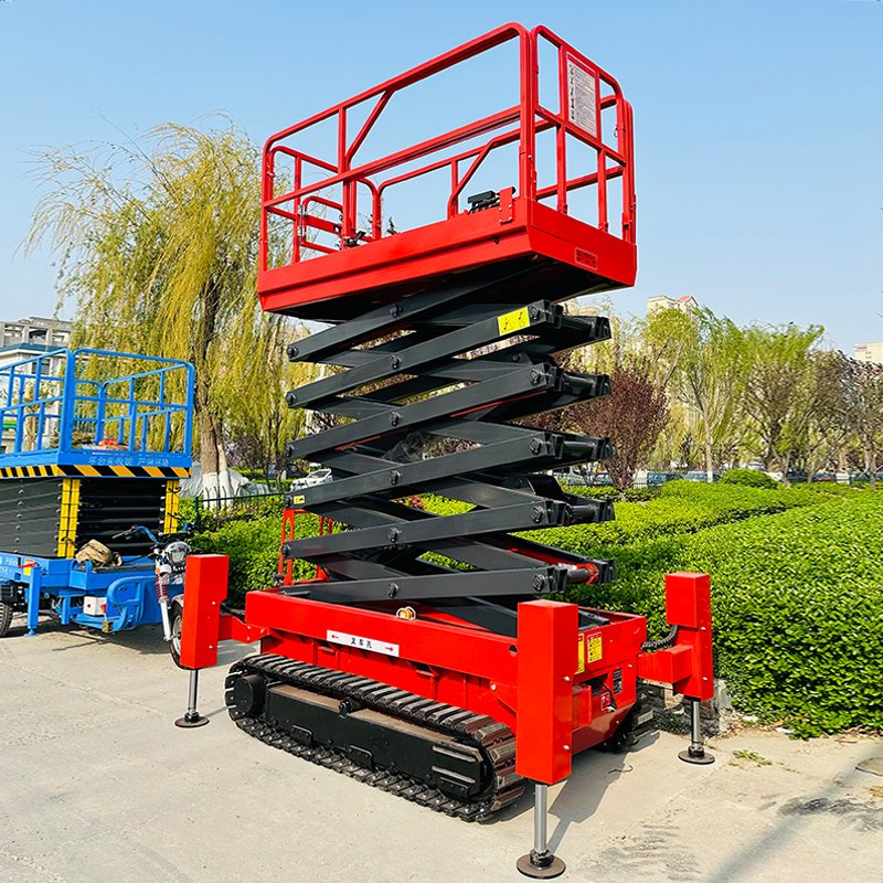 300 500 Kg Full Electric Mobile Folded Platform Portable Hydraulic Scissor Lifting Equipment for Narrow Space