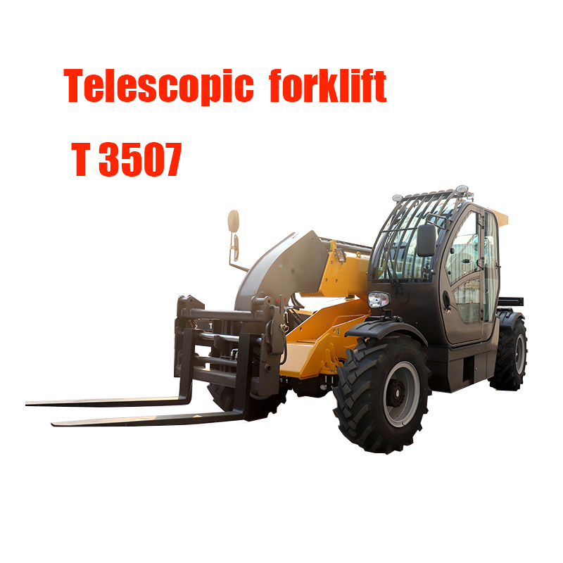 The Construction Site Has a Load Capacity of 3.5 Tons and a Lifting of 7 Meters off-Road Diesel Multi-Functional Telehandler Forklift
