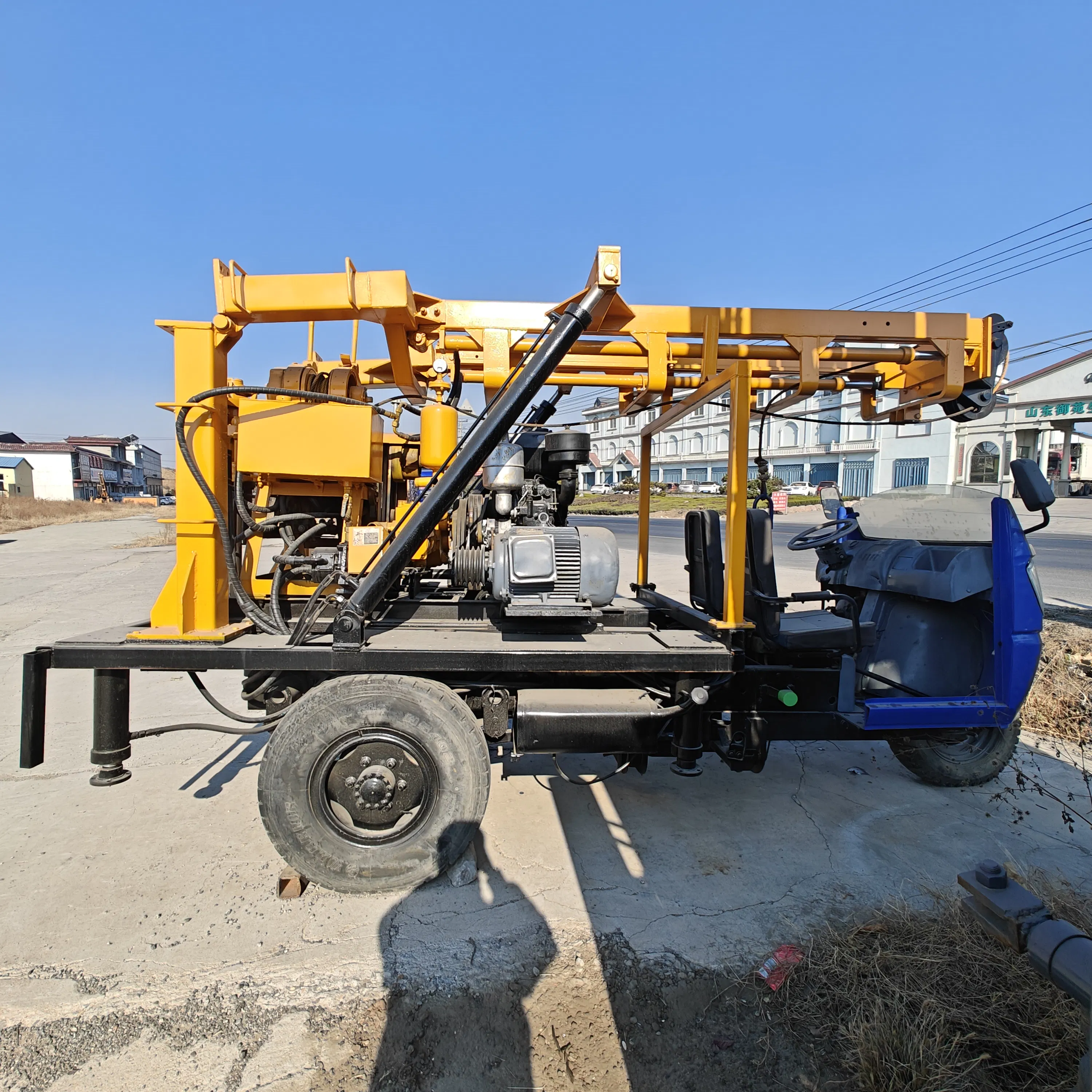 Three-Wheel Mounted Water Well Drill Used Equipment High Mobility