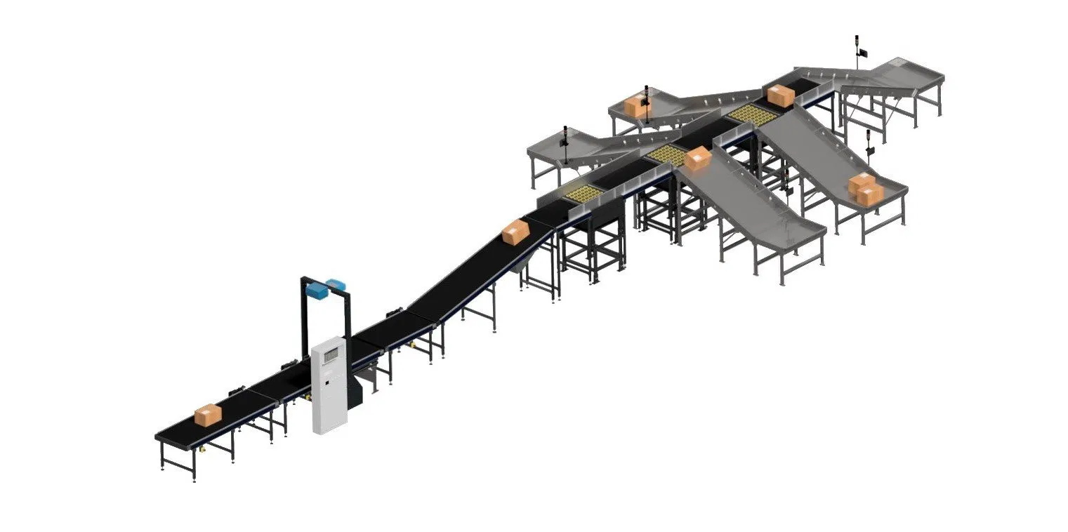 Customize OEM ODM Smart Space-Saving Efficient Logistics Parcel Sorter Linear Cross-Belt Weight Sorting Conveyor