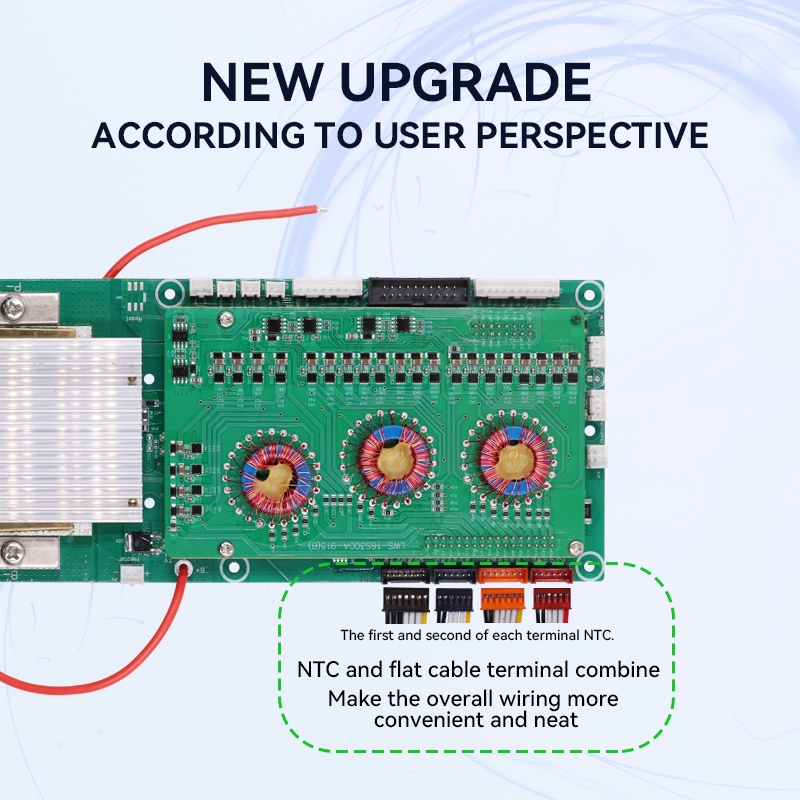 Lws Smart BMS Active Balance 4s 8s 16s 24V 48V LiFePO4 100A 150A 200A 250A 300A with Fan for Lithium Ion Battery Pack