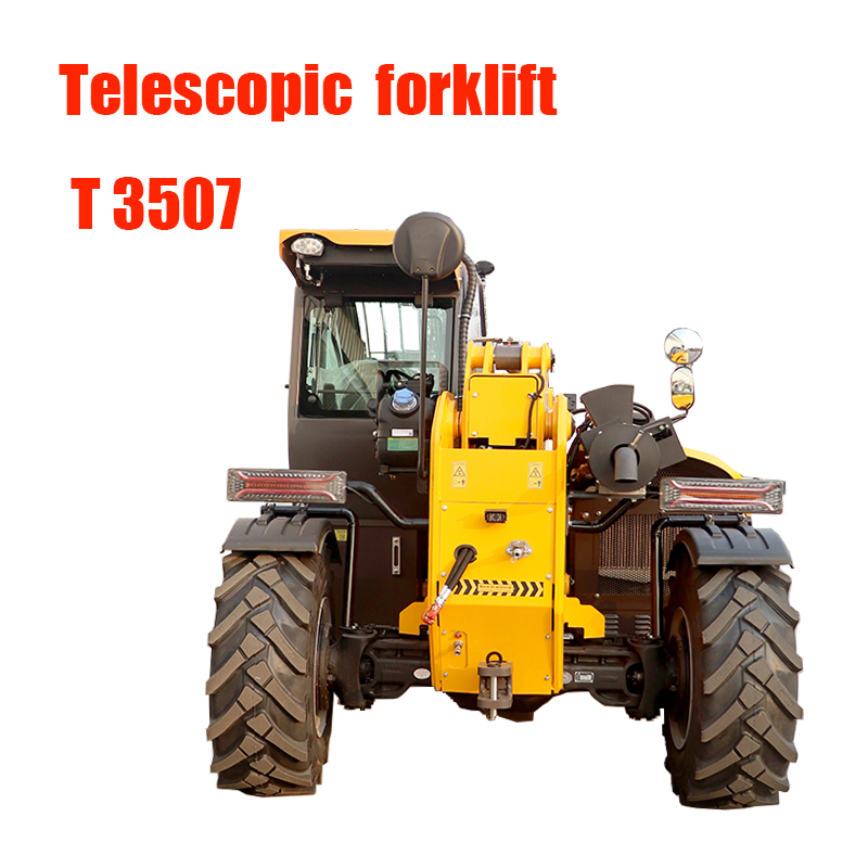 The Construction Site Has a Load Capacity of 3.5 Tons and a Lifting of 7 Meters off-Road Diesel Multi-Functional Telehandler Forklift