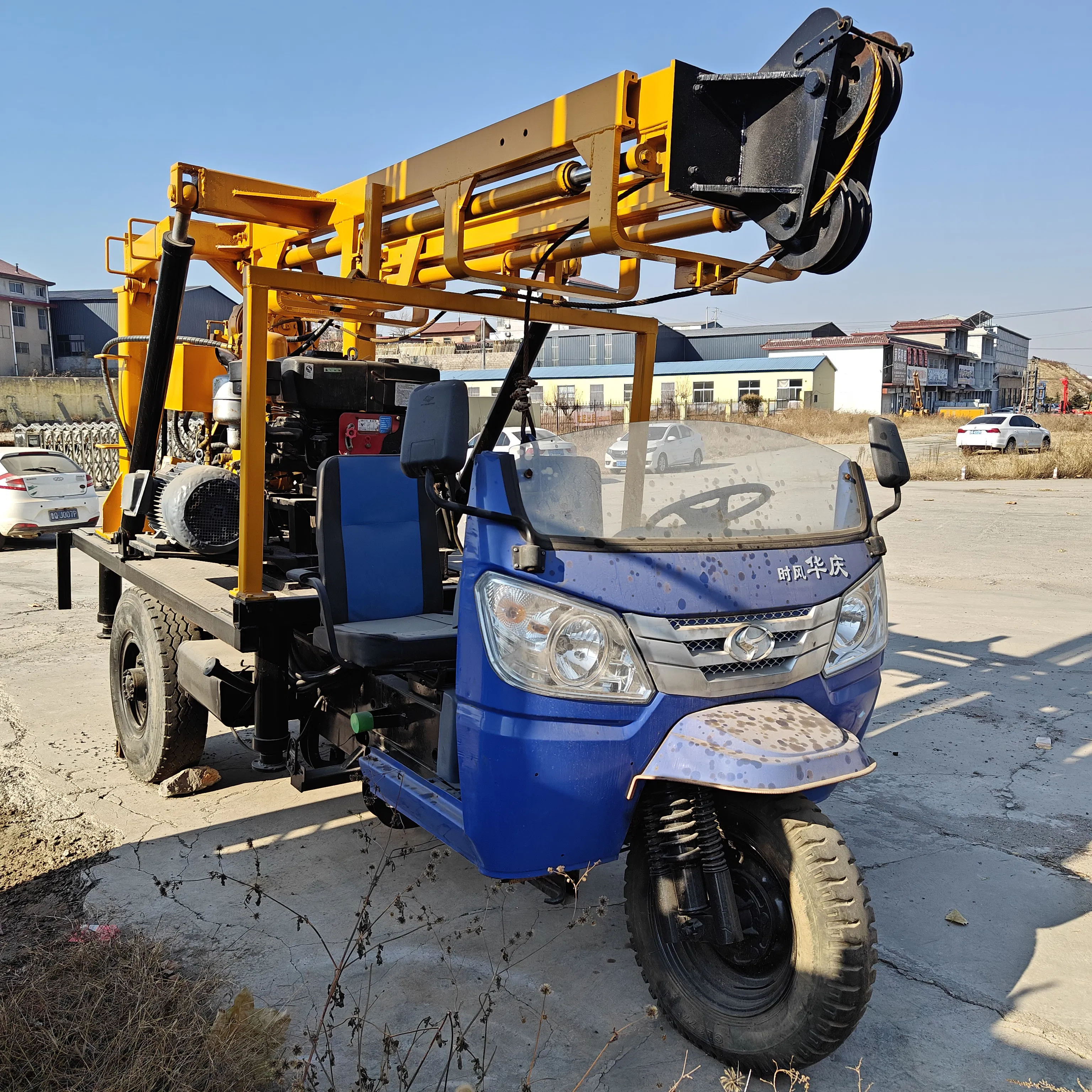 Three-Wheel Mounted Water Well Drill Used Equipment High Mobility