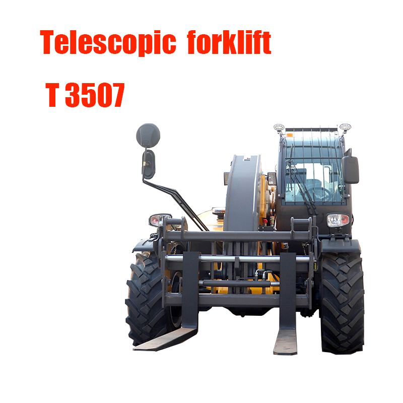 The Construction Site Has a Load Capacity of 3.5 Tons and a Lifting of 7 Meters off-Road Diesel Multi-Functional Telehandler Forklift