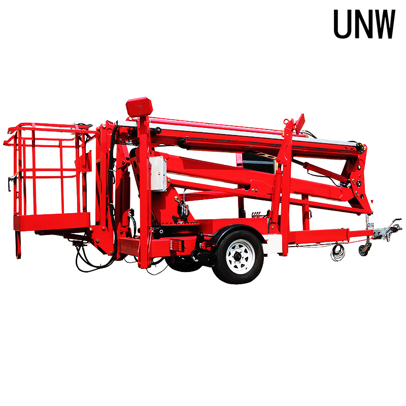 Hot Sale 16m Manlift New Trailer Mounted Articulated Cherry Picker Aerial Work Platform Farm