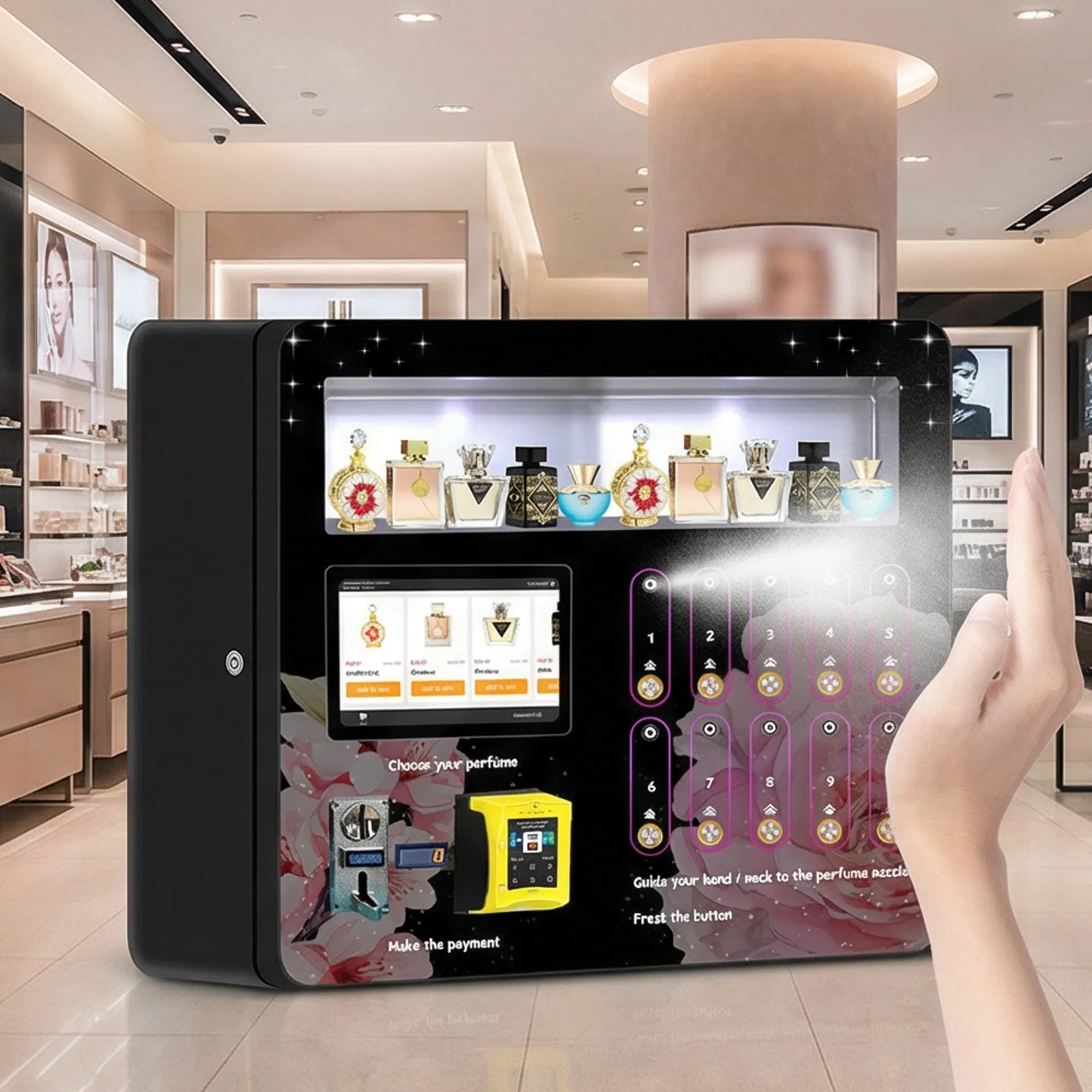 Custom Wall-Mounted Mini Perfume Vending Machine for Easy Access