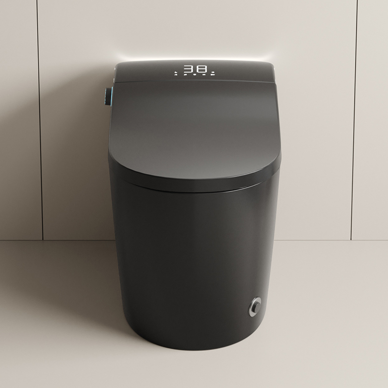 New Design Warm Heating Ceramic Automatic Wc Electronic Control Intelligent Black Smart Toilet