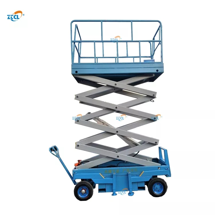 Ztcl CE Mobile Steel Hydraulic Lift Electric Aerial Scissor Type 6m 8m 10m 12m Portable Elevator Scissor Platform for Outdoor