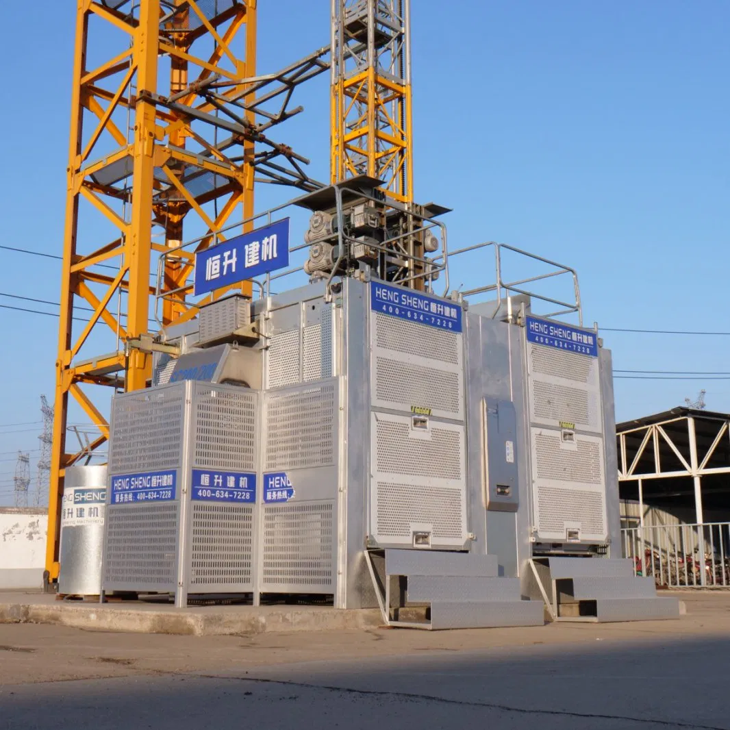 High-Stability Construction Site Elevator 0-50 M/Min Sc200/200 2 Ton Lifting Equipment