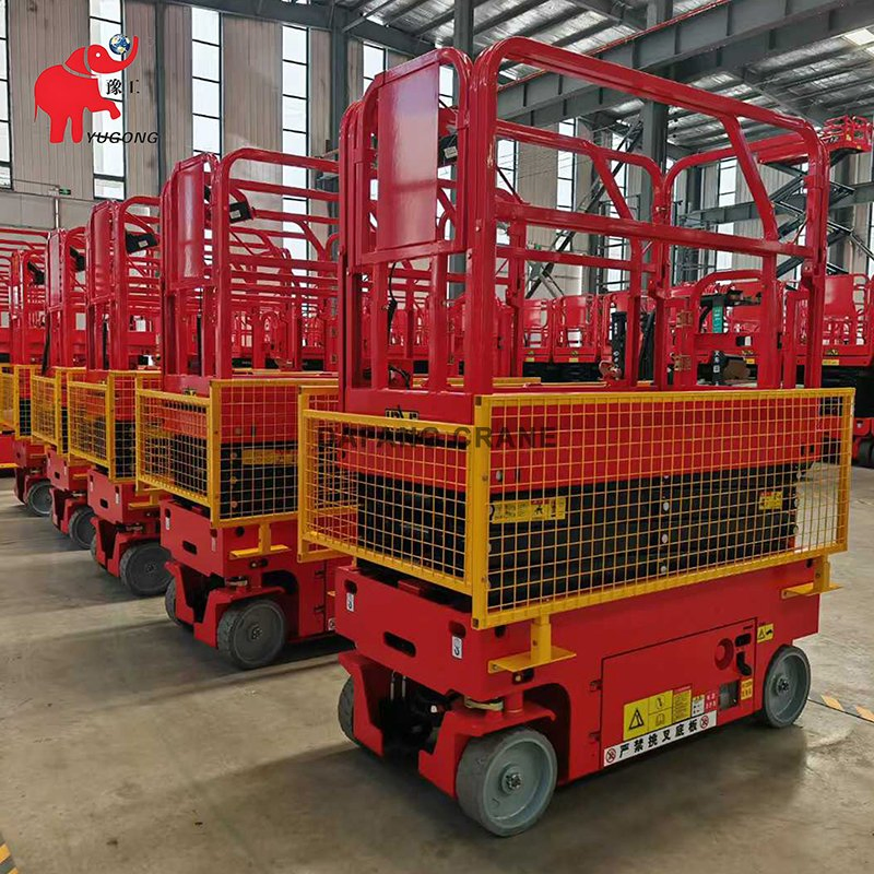 Precise Lifting Sturdy Aluminum Alloy 200 300 400 500 Kg Logistics Warehouse High-Altitude Handling Self-Propelled Scissor Lift Platform