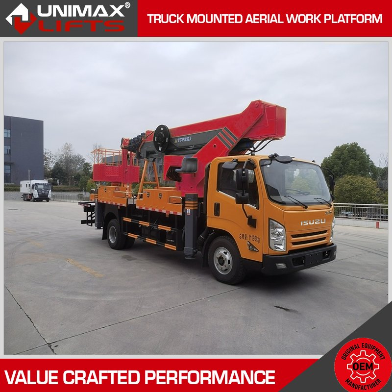 Mobile Multitel Horyong CMC Axion Manitex Bob-Lift 20m 32m 35m 40m 45m Mobile Elevated Work Platform Truck Mounted Aerial Platform Boom Lift Bucket Lift Truck