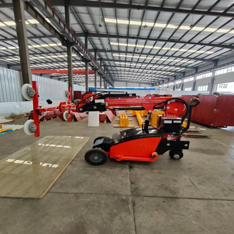 Compact Glass Suction Handling Cart, Space-Saving Solution for Workshop Glass Transfer