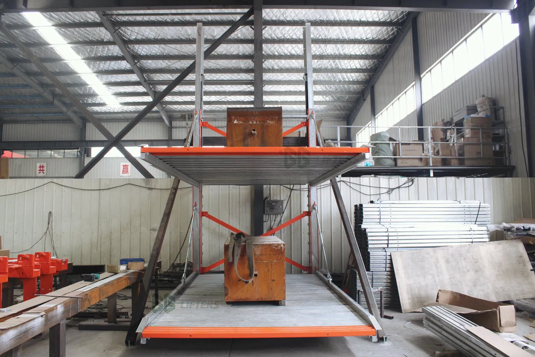 Hydraulic pit lifting type mechanical car lift vehicle parking equipment