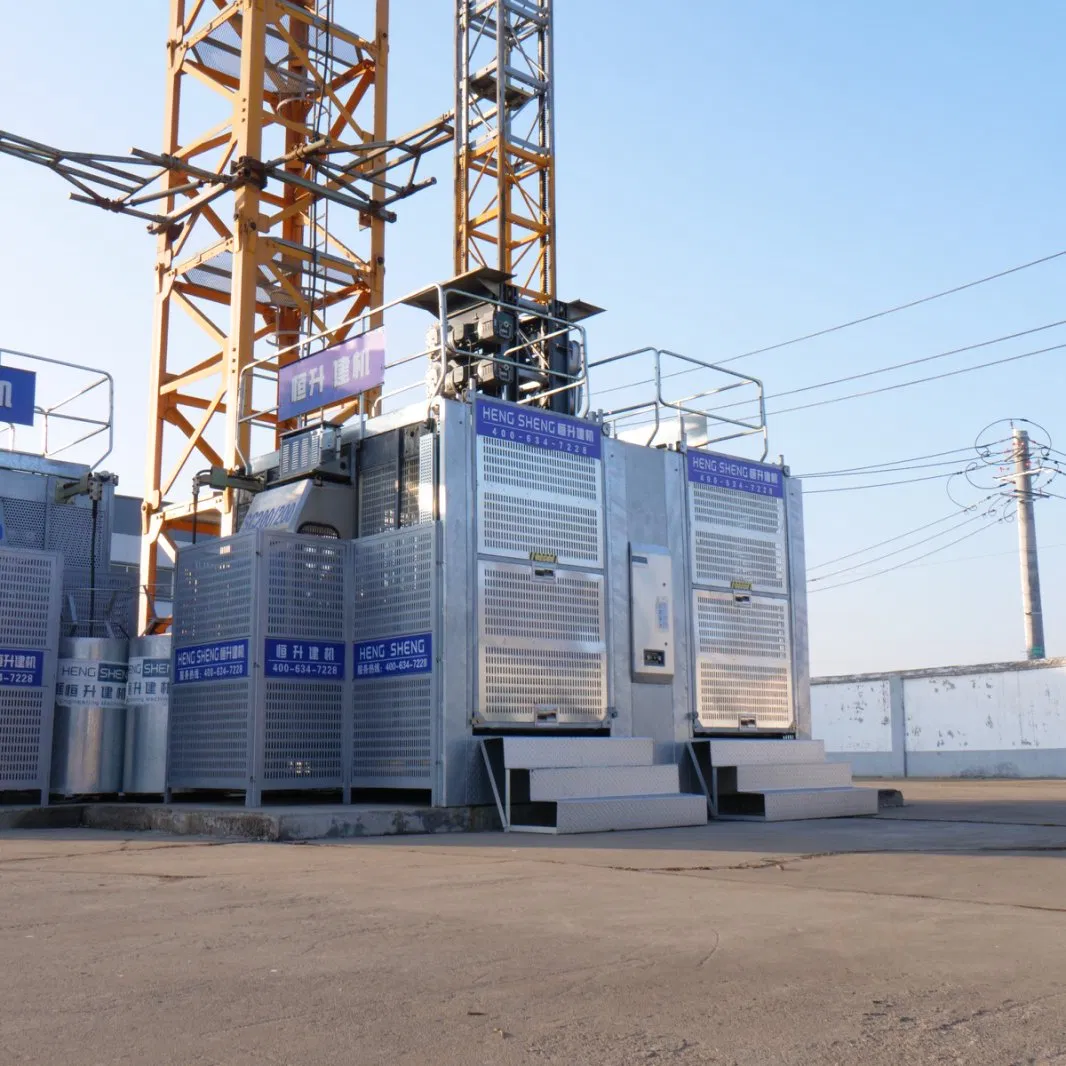 High-Performance Construction Site Elevator 0-50 M/Min Sc200/200 2 Ton Lifting Equipment Stable and Secure
