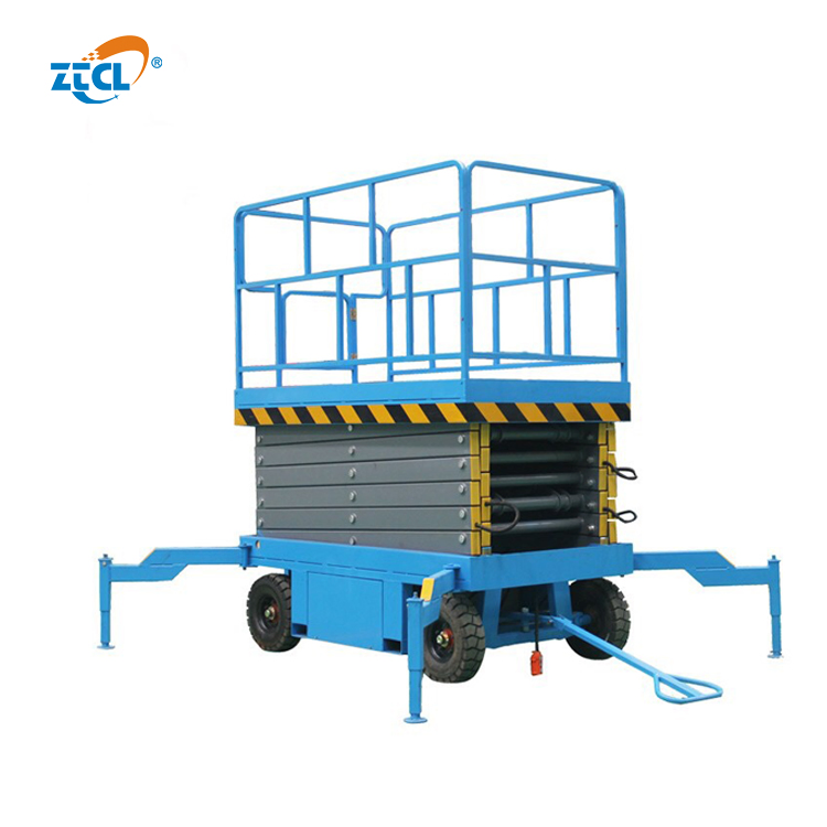 Ztcl CE Mobile Steel Hydraulic Lift Electric Aerial Scissor Type 6m 8m 10m 12m Portable Elevator Scissor Platform for Outdoor