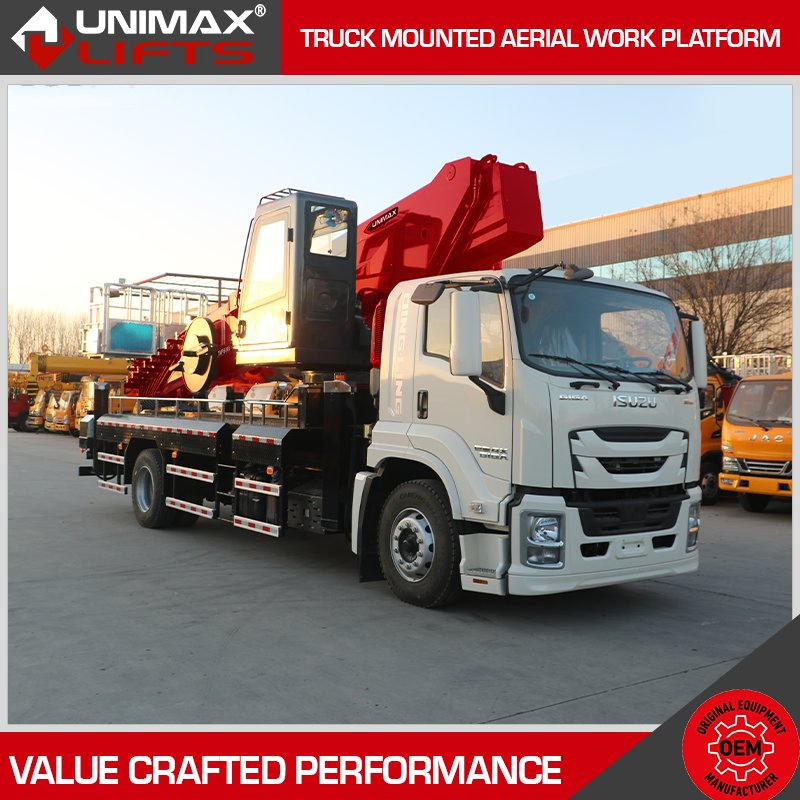 Mobile Multitel Horyong CMC Axion Manitex Bob-Lift 20m 32m 35m 40m 45m Mobile Elevated Work Platform Truck Mounted Aerial Platform Boom Lift Bucket Lift Truck