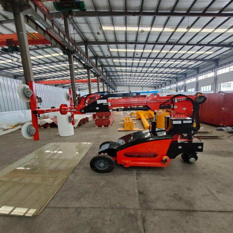 Compact Glass Suction Handling Cart, Space-Saving Solution for Workshop Glass Transfer