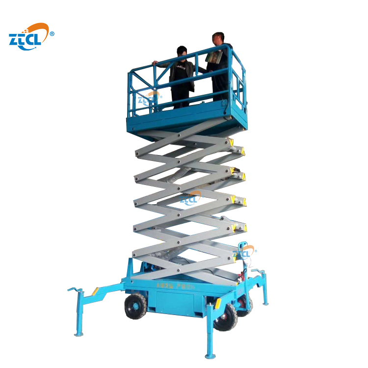 Ztcl CE Mobile Steel Hydraulic Lift Electric Aerial Scissor Type 6m 8m 10m 12m Portable Elevator Scissor Platform for Outdoor