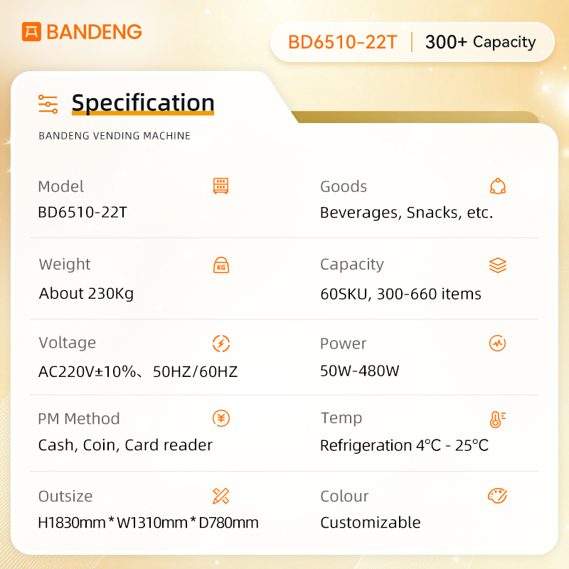Premium Bandeng Vending Machine with Spacious Dimensions for Easy Access