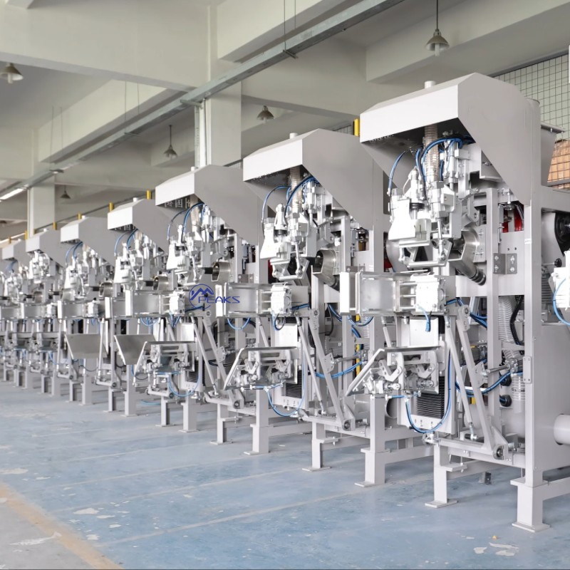 High Accuracy Semi-Automatic Seed 25kg Valve Bag Filler Touch Screen Control Packing Equipment