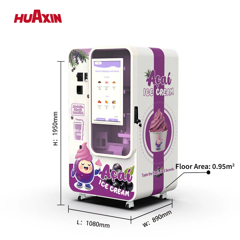 Compact Wall-Mount Ice Cream Vending Machine with Rear Service Access for Small Clinics