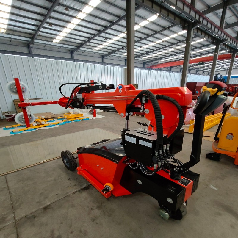 Compact Glass Suction Handling Cart, Space-Saving Solution for Workshop Glass Transfer