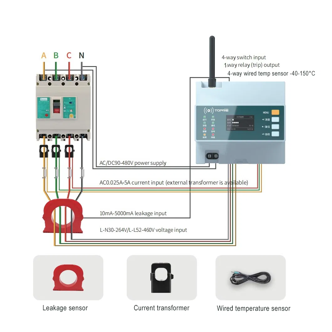 Energy Consumption System- Temperature, Speed Sensor Power Electric Meter for Smart Factory