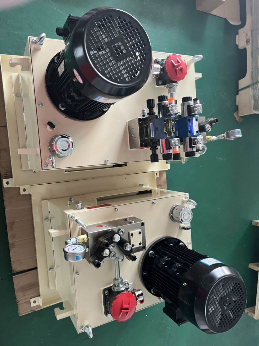 Ultra-Quiet 3W-50L-4 Hydraulic Pump Station 50-Liter Storage Solution with Three-Valve Capability Graphic Design