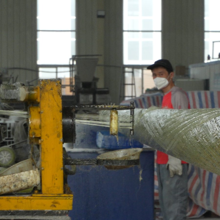 Filament Winding Equipment -Production of High-Strength FRP GRP Pole for Public Facility