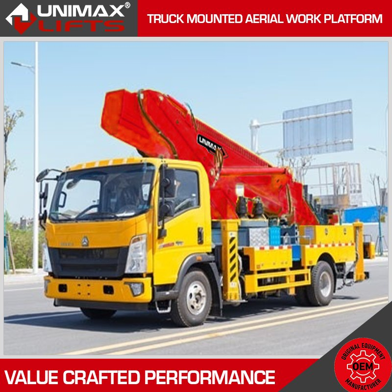 Mobile Multitel Horyong CMC Axion Manitex Bob-Lift 20m 32m 35m 40m 45m Mobile Elevated Work Platform Truck Mounted Aerial Platform Boom Lift Bucket Lift Truck