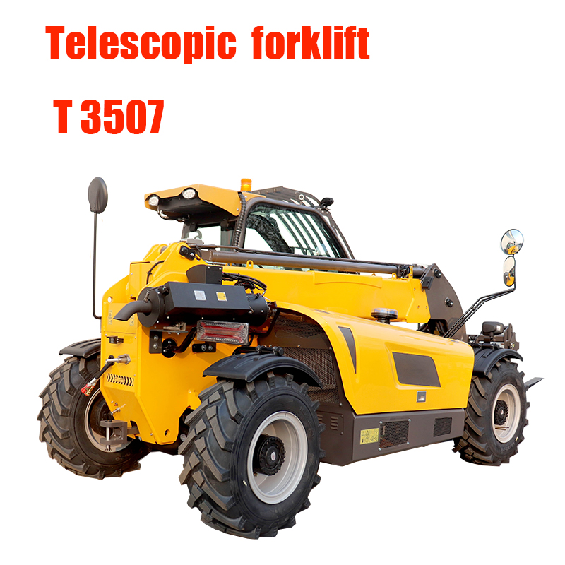 The Construction Site Has a Load Capacity of 3.5 Tons and a Lifting of 7 Meters off-Road Diesel Multi-Functional Telehandler Forklift